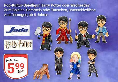 Pop-Kultur-Spielzeugfigur Harry Potter oder Wednesday