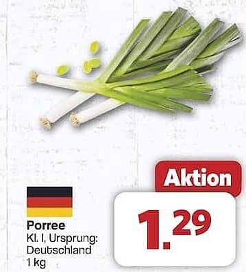 Porree - Klasse I, Ursprung: Deutschland, 1 kg