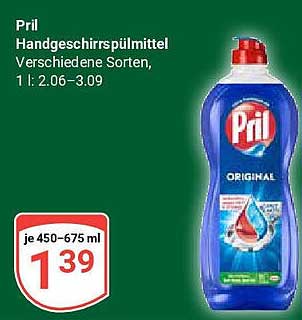 Pril Handgeschirrspülmittel - Verschiedene Sorten, 1 l: 2,06 - 3,09