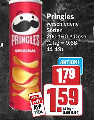 Pringles verschiedene Sorten 200-160 g Dose