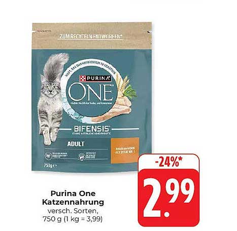 Purina One Katzennahrung, verschiedene Sorten, 750 g