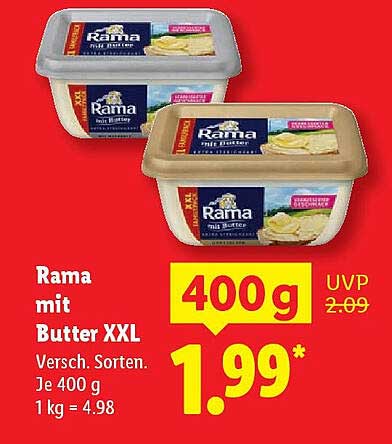 Rama mit Butter XXL 400 g
