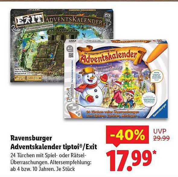 Ravensburger Adventskalender tiptoi®/Exit