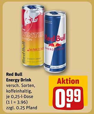 Red Bull Energy Drink - verschiedene Sorten, 0,25-l-Dose
