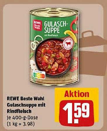 REWE Beste Wahl Gulaschsuppe mit Rindfleisch