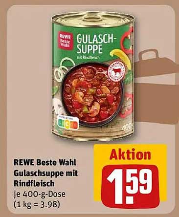 REWE Beste Wahl Gulaschsuppe mit Rindfleisch