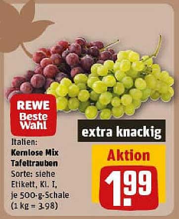 REWE Beste Wahl: Kernlose Mix Tafeltrauben