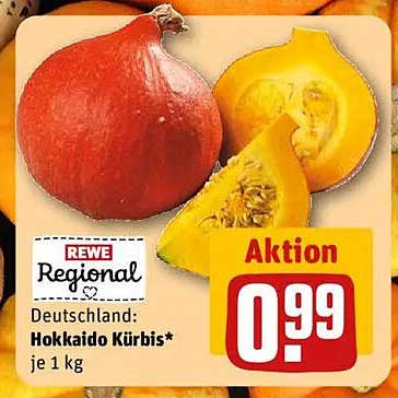 REWE Regional: Hokkaido Kürbis* je 1 kg