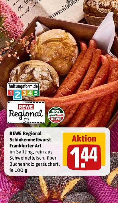REWE Regional Schinkenmettwurst Frankfurter Art