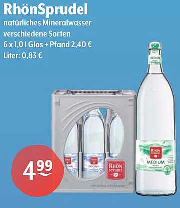 RhönSprudel natürliches Mineralwasser verschiedene Sorten