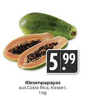 Riesenpapayas aus Costa Rica, Klasse I, 1 kg