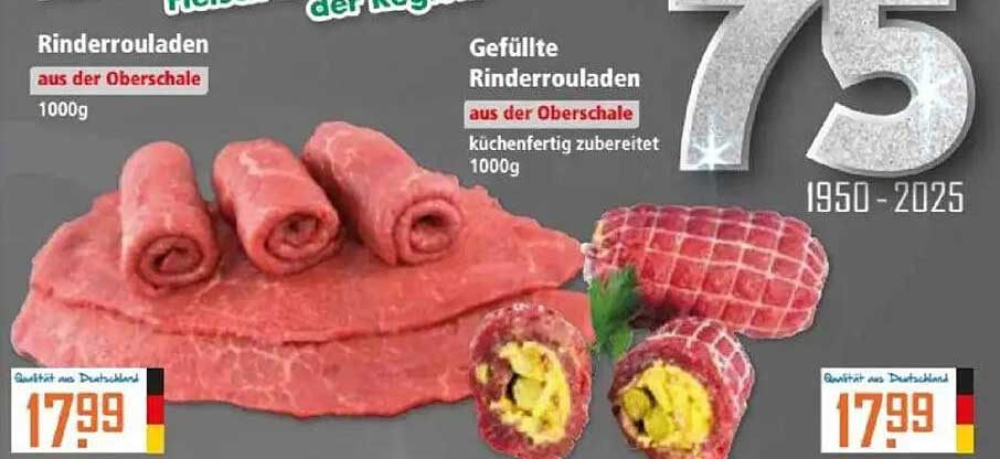 Rinderrouladen aus der Oberschale 1000g