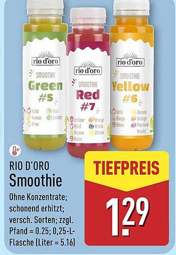 RIO D'ORO Smoothie - Vielseitiger Genuss in einer Flasche