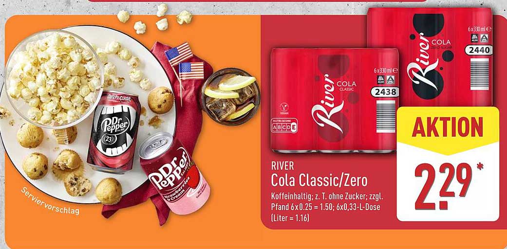 RIVER Cola Classic/Zero 6 x 0,33 L