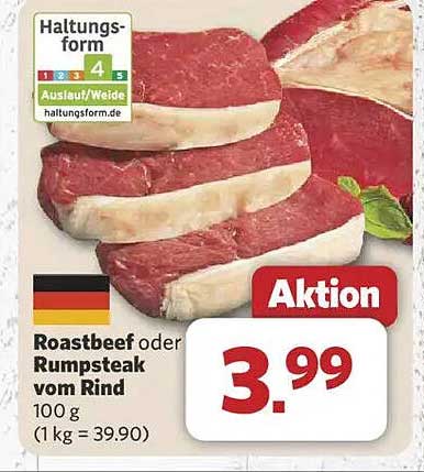 Roastbeef oder Rumpsteak vom Rind