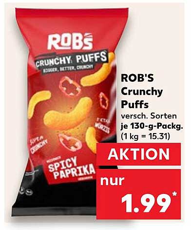 ROB'S Crunchy Puffs - Nur 1,99 €!