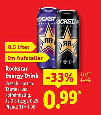 Rockstar Energy Drink 0,5 Liter