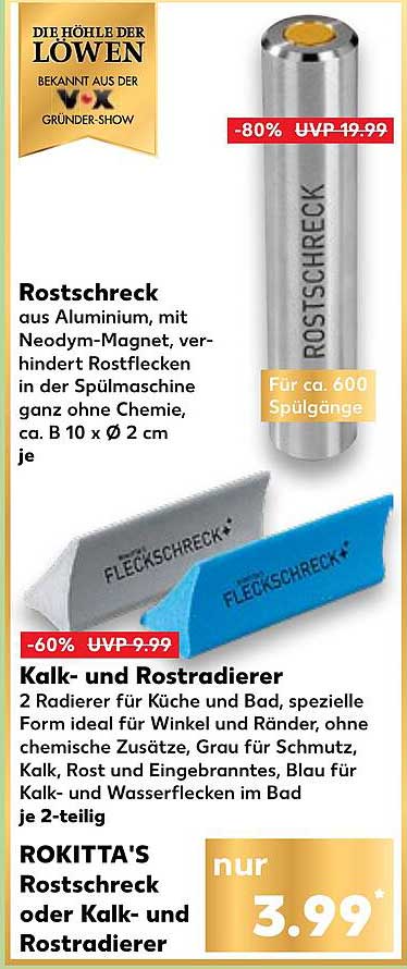 Rostschreck aus Aluminium mit Neodym-Magnet