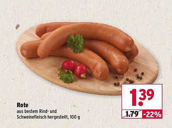 Rote aus bestem Rind- und Schweinefleisch, 100 g
