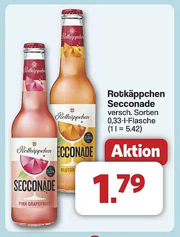 Rotkäppchen Secconade - verschiedene Sorten 0,33-l-Flasche