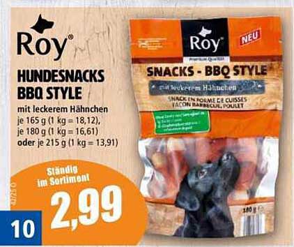 Roy Hundesnacks BBQ Style