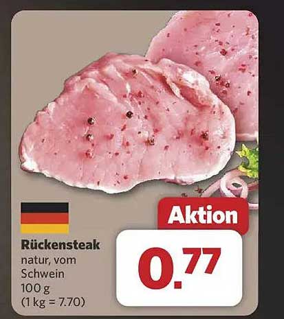 Rückensteak natur, vom Schwein 100 g