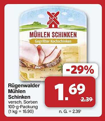 Rügenwalder Mühlen Schinken - Gegrillter Kochschinken