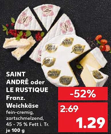 SAINT ANDRÉ oder LE RUSTIQUE Franz. Weichkäse