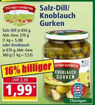 Salz-Dill/Knoblauch Gurken – Thüringer Landgarten