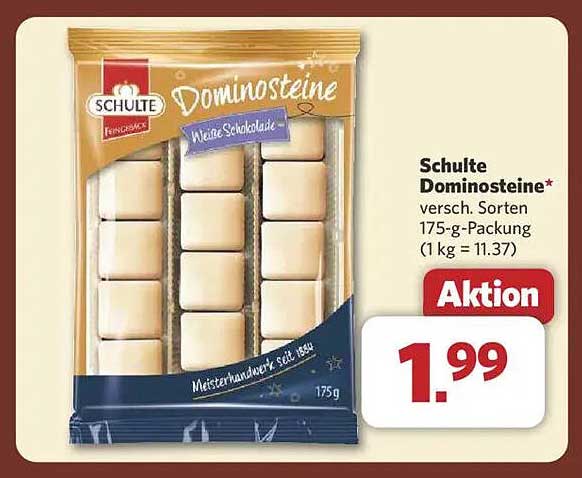 Schulte Dominosteine - verschiedenste Sorten in 175-g-Packung