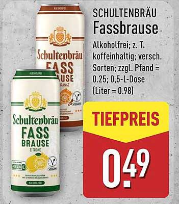 SCHULTENBRÄU Fassbrause 0,5 L Dose