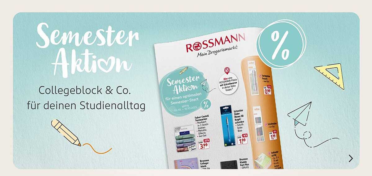 Semester Aktion: Collegeblock & Co. für deinen Studienalltag