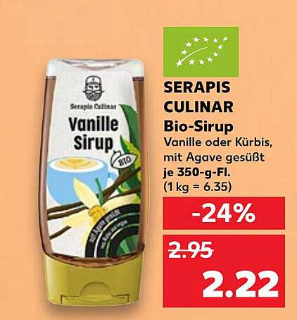 SERAPIS CULINAR Bio-Sirup Vanille oder Kürbis