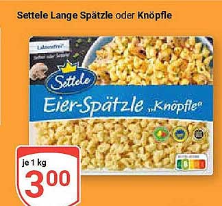 Settele Lange Spätzle oder Knöpfle