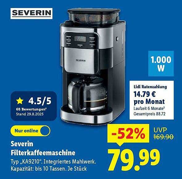 Severin Filterkaffeemaschine KA9210