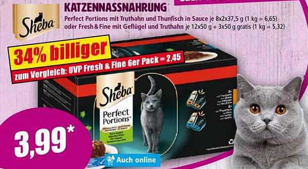 Sheba Perfect Portions Katzennassnahrung - 34% billiger!