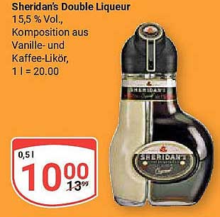 Sheridan's Double Liqueur 0,5l für 10,00 €