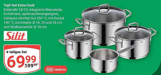 Silit Topf-Set Extra Cook 4-teilig