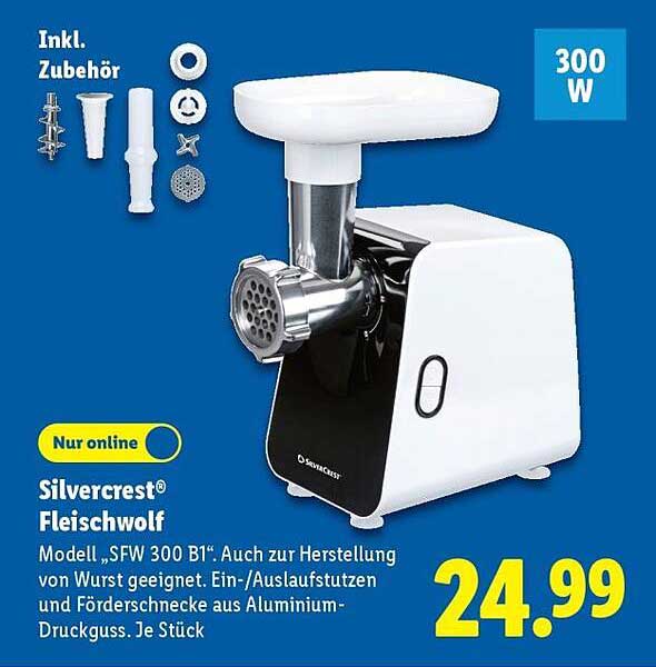 Silvercrest® Fleischwolf Modell „SFW 300 B1“