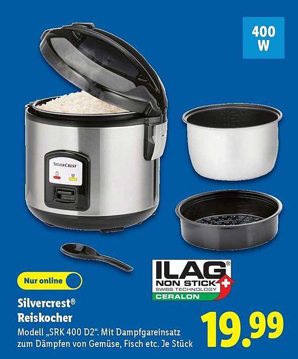 Silvercrest® Reiskocher Modell „SRK 400 D2“