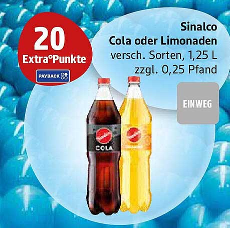 Sinalco Cola oder Limonade 1,25 L - Vielseitiger Genuss!