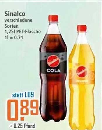 Sinalco verschiedene Sorten 1,25l PET-Flasche