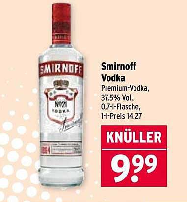 Smirnoff Vodka 0,7l - Premium-Genuss zum besten Preis