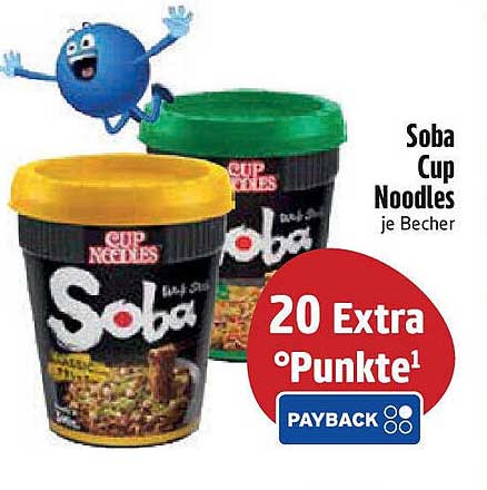 Soba Cup Noodles je Becher