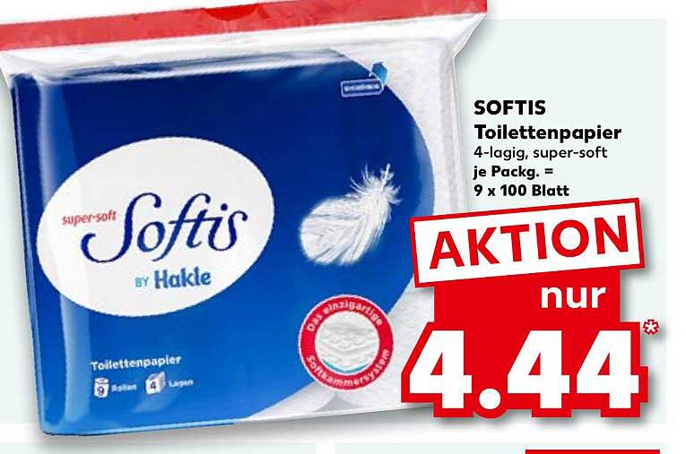 SOFTIS Toilettenpapier 4-lagig, super-soft