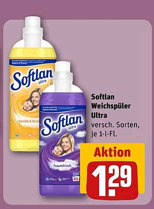 Softlan Weichspüler Ultra, verschiedene Sorten, je 1-L-Fl.