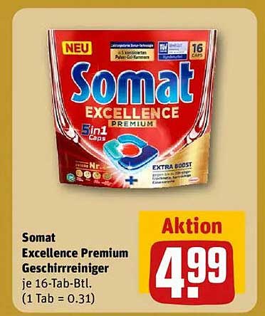 Somat Excellence Premium Geschirrreiniger 16-Tabs