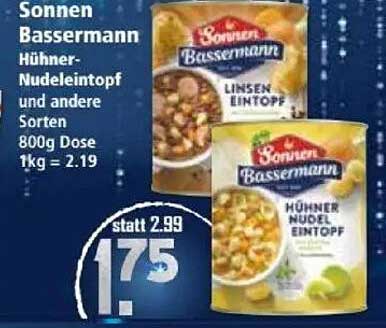 Sonnen Bassermann Hühnernudeleintopf und andere Sorten 800g Dose