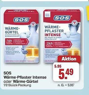 SOS Wärme-Pflaster Intense oder Wärme-Gürtel 1/2-Stück-Packung