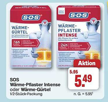 SOS Wärme-Pflaster Intense oder Wärme-Gürtel